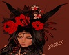 DARK ROSE HAT WITH HORNS