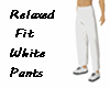 Relaxed Fit White Pants
