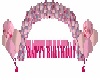pink bday Balloon Arch