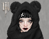 bear scarf + hair Black