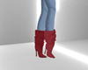 {F} Red Slouch Boots