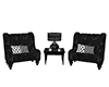 coffee chairs & table BW