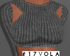Moby Crop Sweater- Gray