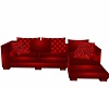 red corner couch