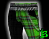 Green Black Punk Pants