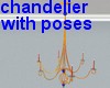 chandelier with poses