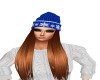 Hat Blue/Auburn Hair
