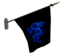 Blue Dragon Wall Flag