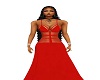 MP~RED CUTOUT GOWN