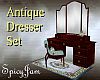 Antq Dresser Set Blue