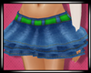 |Green Belt Jean Skirt|