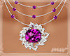 !Halo pinksapph necklace