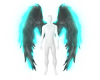 Black & Teal Demon Wings