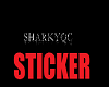 flaming sharkyqc sticker
