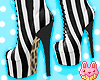  ♥Striped ankle boots