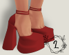 L. Delfi heels red