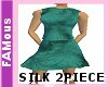 [FAM] Silk 2 Piece Teal