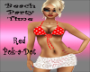 Pokadot Bikini/Skirt Red