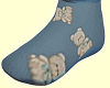 Blue Teddy Bear Socks