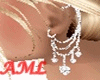 Chain white . earrings