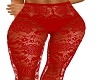 A' Red Lace Pants