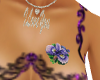 purple iris L breast tat