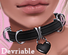 E* Black Love Collar