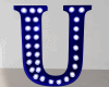 Anim Blue Letter U Sign