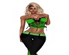 green/black corset