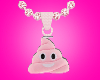 Pink Poo Emoji  Necklace