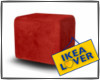 loft ikea red poof