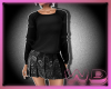 (W) Skirt & Shirt Black