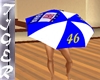Paraguas 46 azul blanco