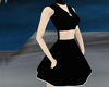 Black white lined dress
