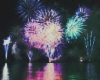 Fireworks reflection