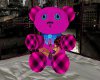 pink plaid bear chair