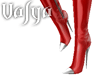V| Sexy Red Shiny Boots