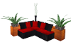 Garden Seating Red/Black