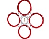 RED/SILVER COG LIGHT