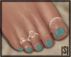 |S| Teal Pedi + Rings