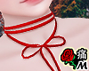 蝶 Red Ribbon Choker