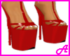 Red pvc T bar sandal
