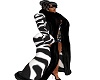xxl Fur Zebra Print Coat
