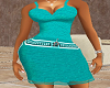 Cyan Turquoise Dress