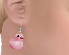 🌈 Pink Duck Earrings