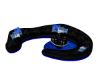 Black nd Blue Wave Couch