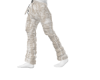 CREAM STACKED JEANS v2