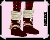 CTG RED AND IVORY BOOTS