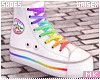 E* White Pride Sneakers