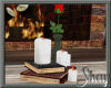 Rose candles & Books